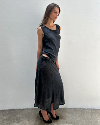 Yohji Yamamoto +NOIR Asymmetrical Cut-Out Dress
