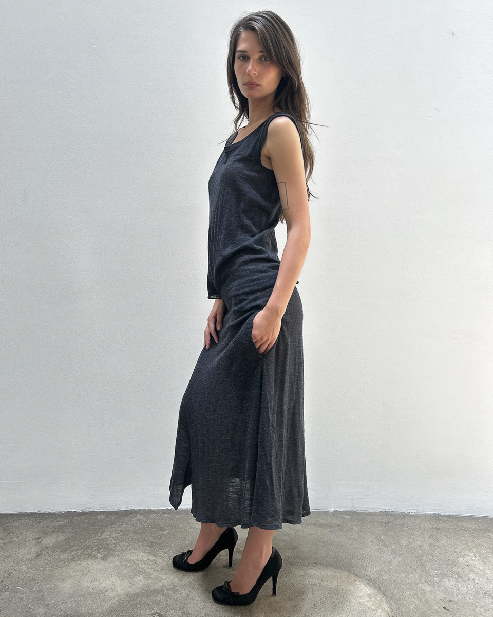 Yohji Yamamoto +NOIR Asymmetrical Cut-Out Dress