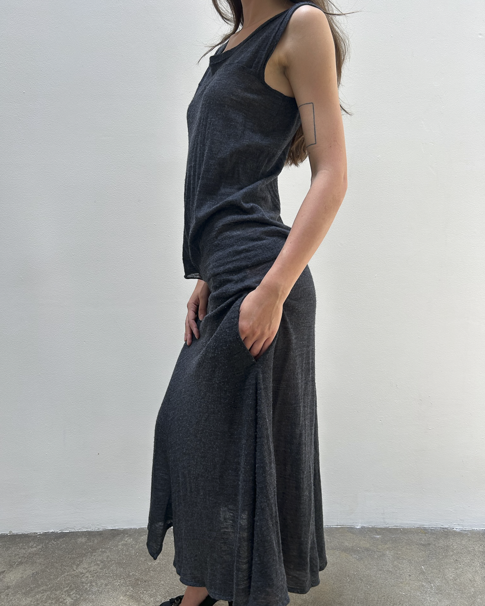 Yohji Yamamoto +NOIR Asymmetrical Cut-Out Dress