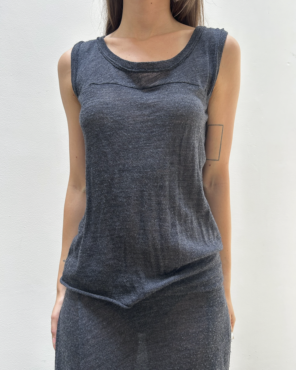 Yohji Yamamoto +NOIR Asymmetrical Cut-Out Dress