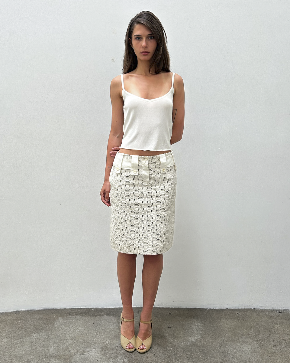 Chloé by Phoebe Philo SS2004 Eyelet Skirt
