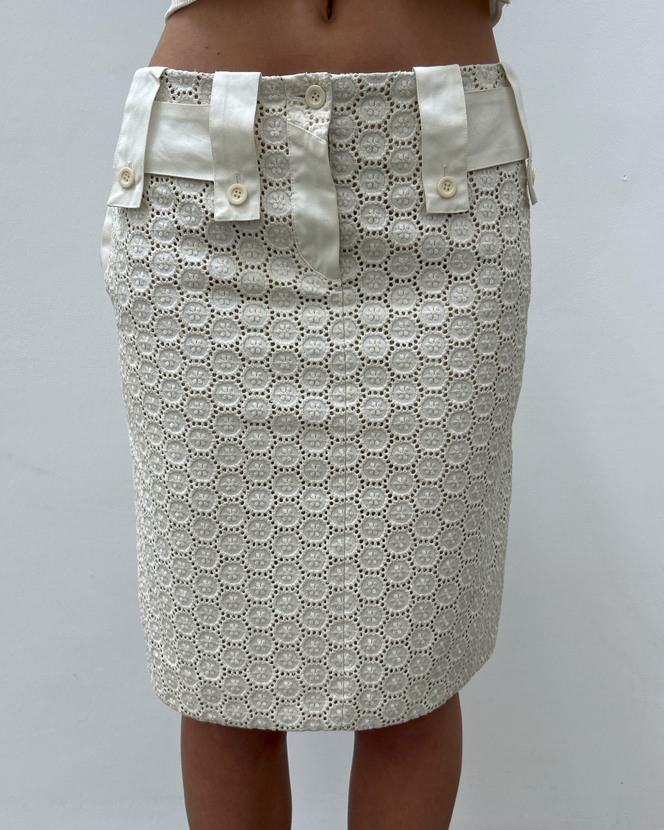 Chloé by Phoebe Philo SS2004 Eyelet Skirt