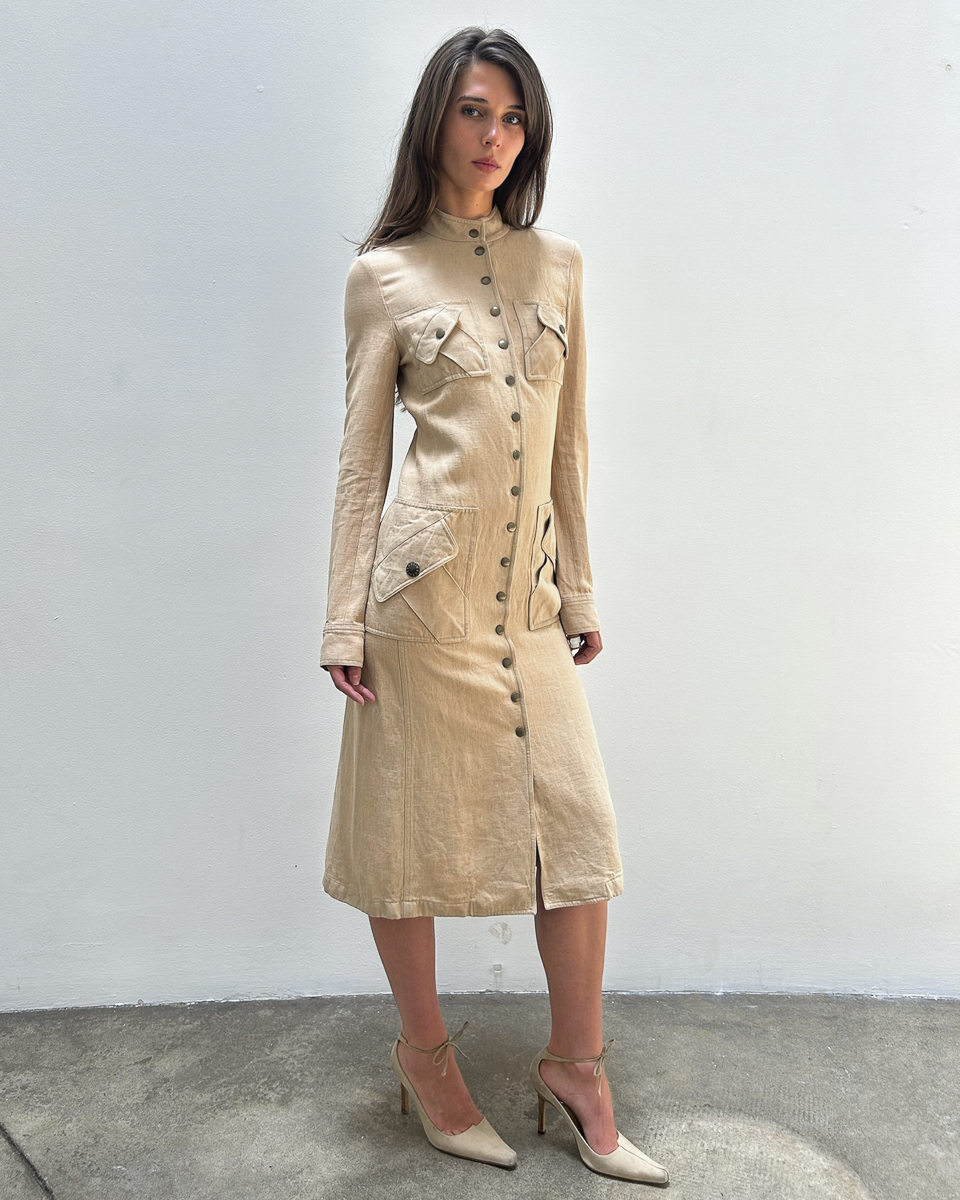 Céline by Michael Kors SS2003 Linen-Blend Coat