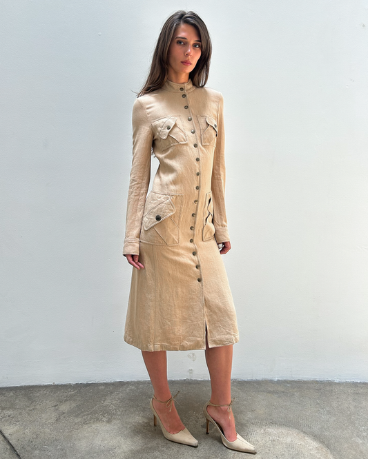 Céline by Michael Kors SS2003 Linen-Blend Coat