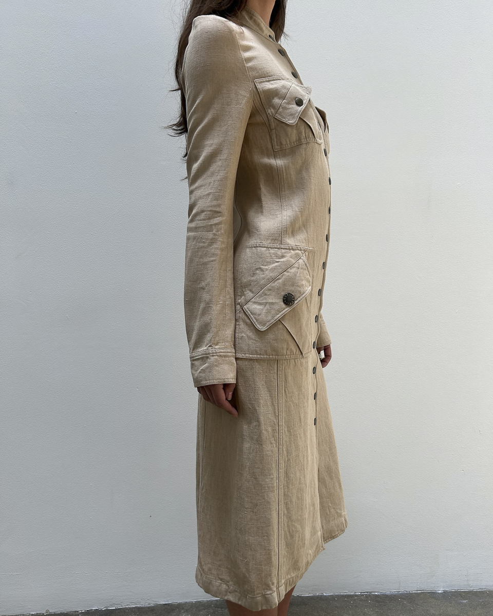 Céline by Michael Kors SS2003 Linen-Blend Coat