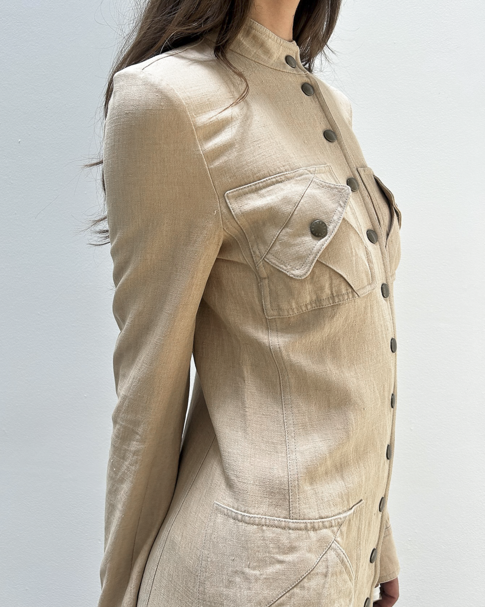 Céline by Michael Kors SS2003 Linen-Blend Coat
