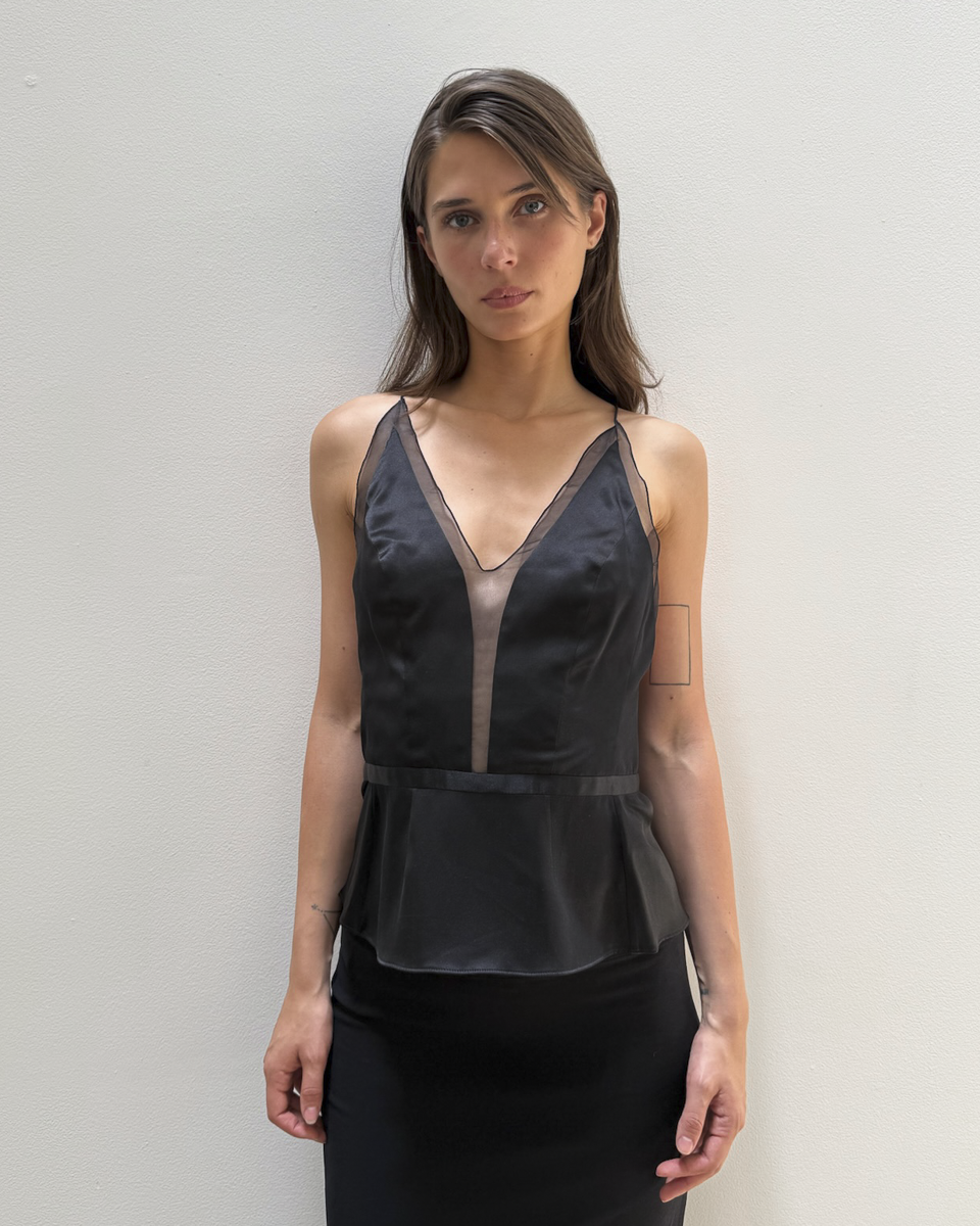 Narciso Rodriguez Silk Peplum Top
