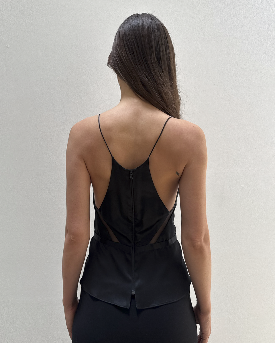 Narciso Rodriguez Silk Peplum Top