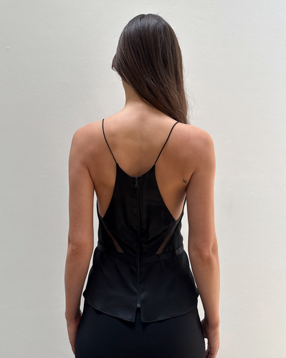 Narciso Rodriguez Silk Peplum Top