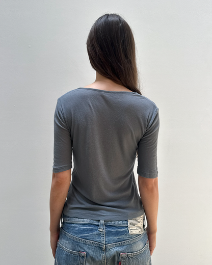 Y's Yohji Yamamoto 3/4 Sleeve Top