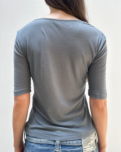 Y's Yohji Yamamoto 3/4 Sleeve Top