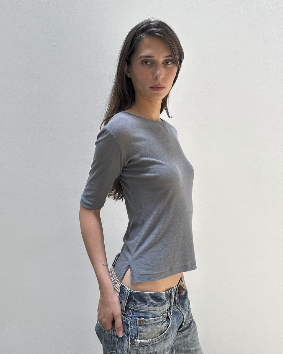 Y's Yohji Yamamoto 3/4 Sleeve Top