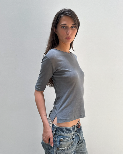Y's Yohji Yamamoto 3/4 Sleeve Top