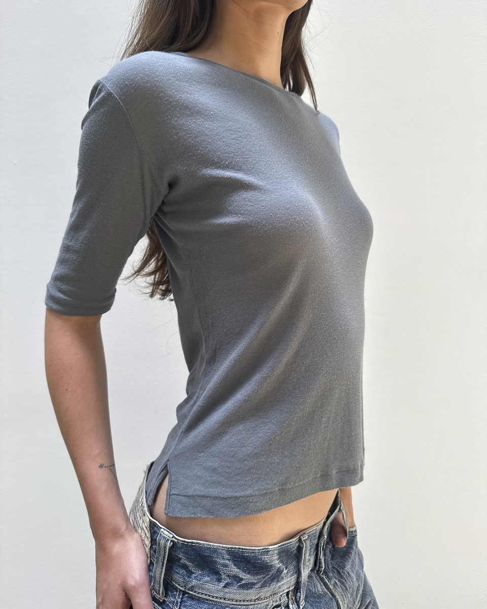 Y's Yohji Yamamoto 3/4 Sleeve Top