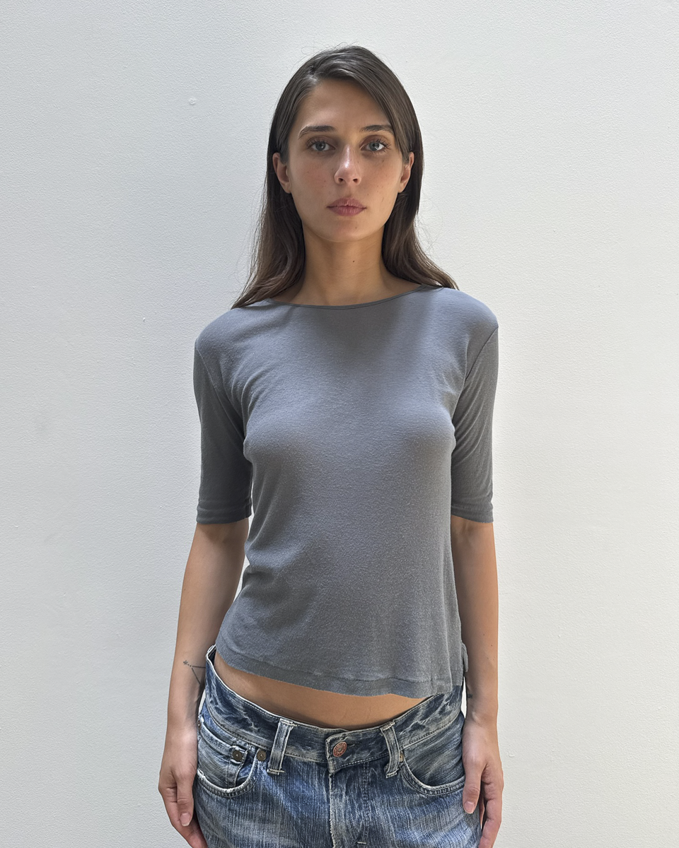 Y's Yohji Yamamoto 3/4 Sleeve Top
