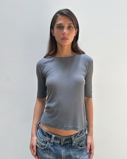 Y's Yohji Yamamoto 3/4 Sleeve Top