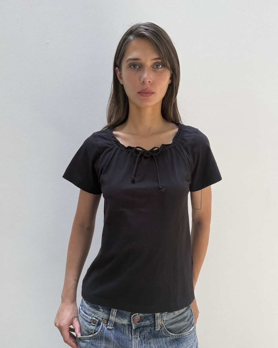 Comme des Garçons AD2001 Drawstring Neck T-Shirt