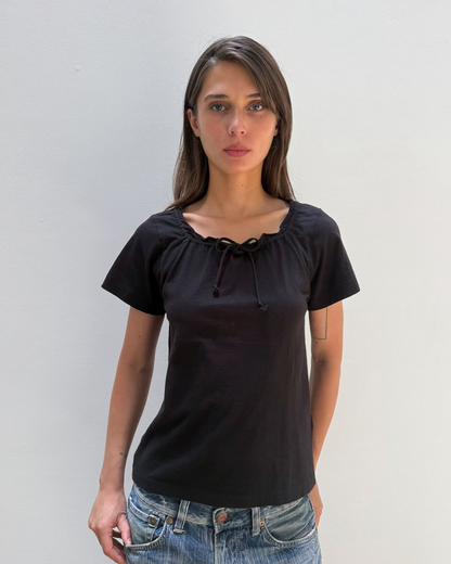 Comme des Garçons AD2001 Drawstring Neck T-Shirt