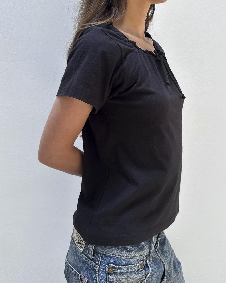 Comme des Garçons AD2001 Drawstring Neck T-Shirt