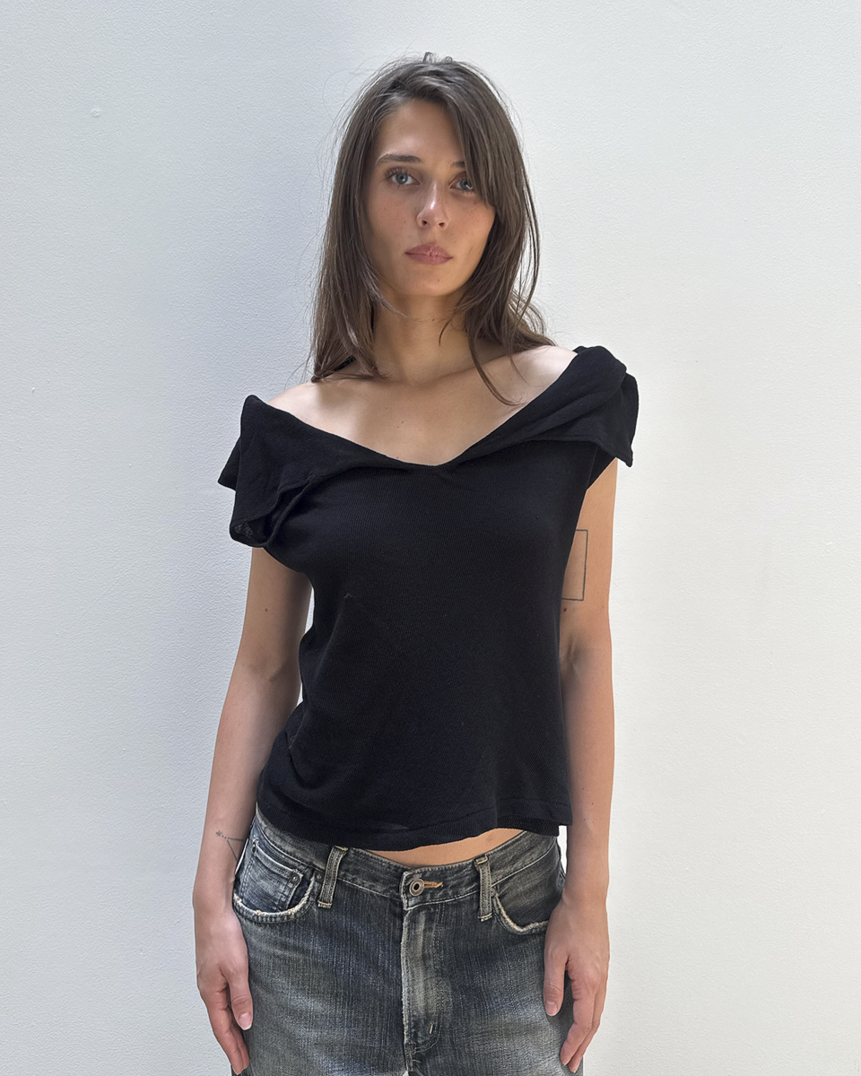 Y's Yohji Yamamoto Double-Mesh Top