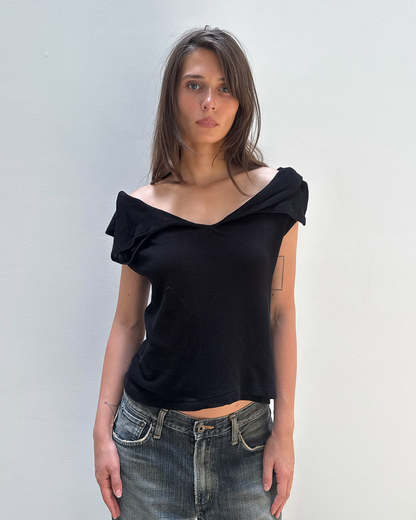 Y's Yohji Yamamoto Double-Mesh Top