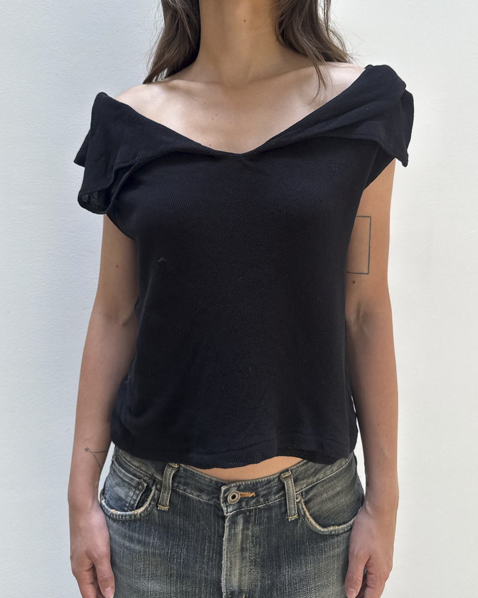 Y's Yohji Yamamoto Double-Mesh Top