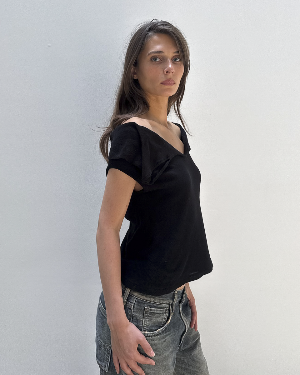 Y's Yohji Yamamoto Double-Mesh Top
