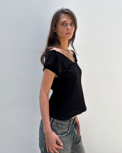 Y's Yohji Yamamoto Double-Mesh Top
