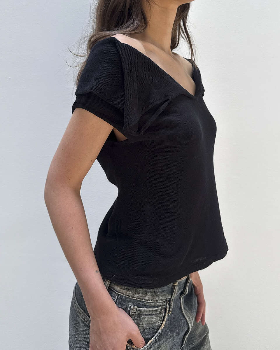 Y's Yohji Yamamoto Double-Mesh Top