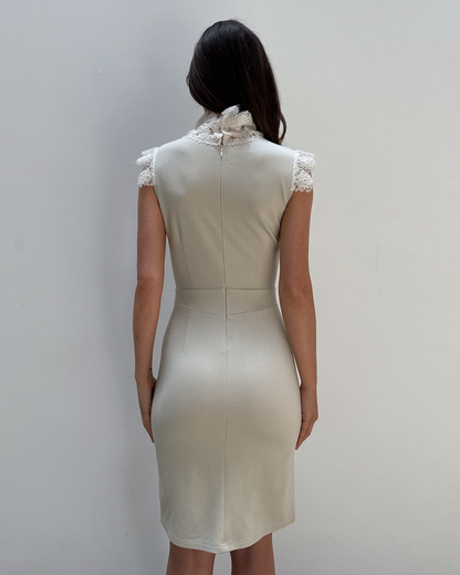 Paola Frani Lace-Trim Dress