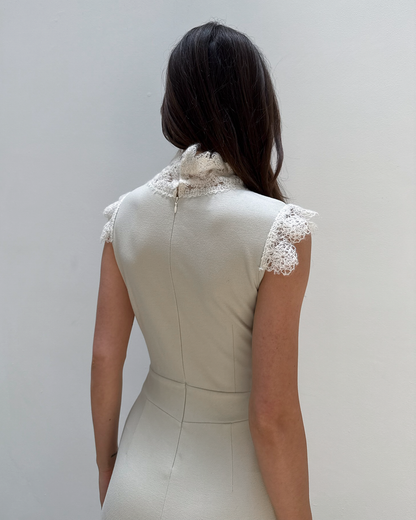 Paola Frani Lace-Trim Dress