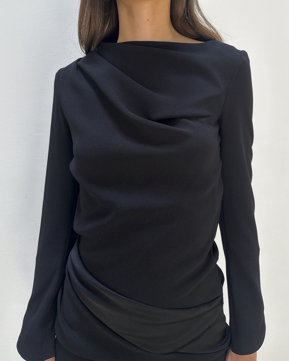 Balenciaga by Nicolas Ghesquière 2008 Draped Dress