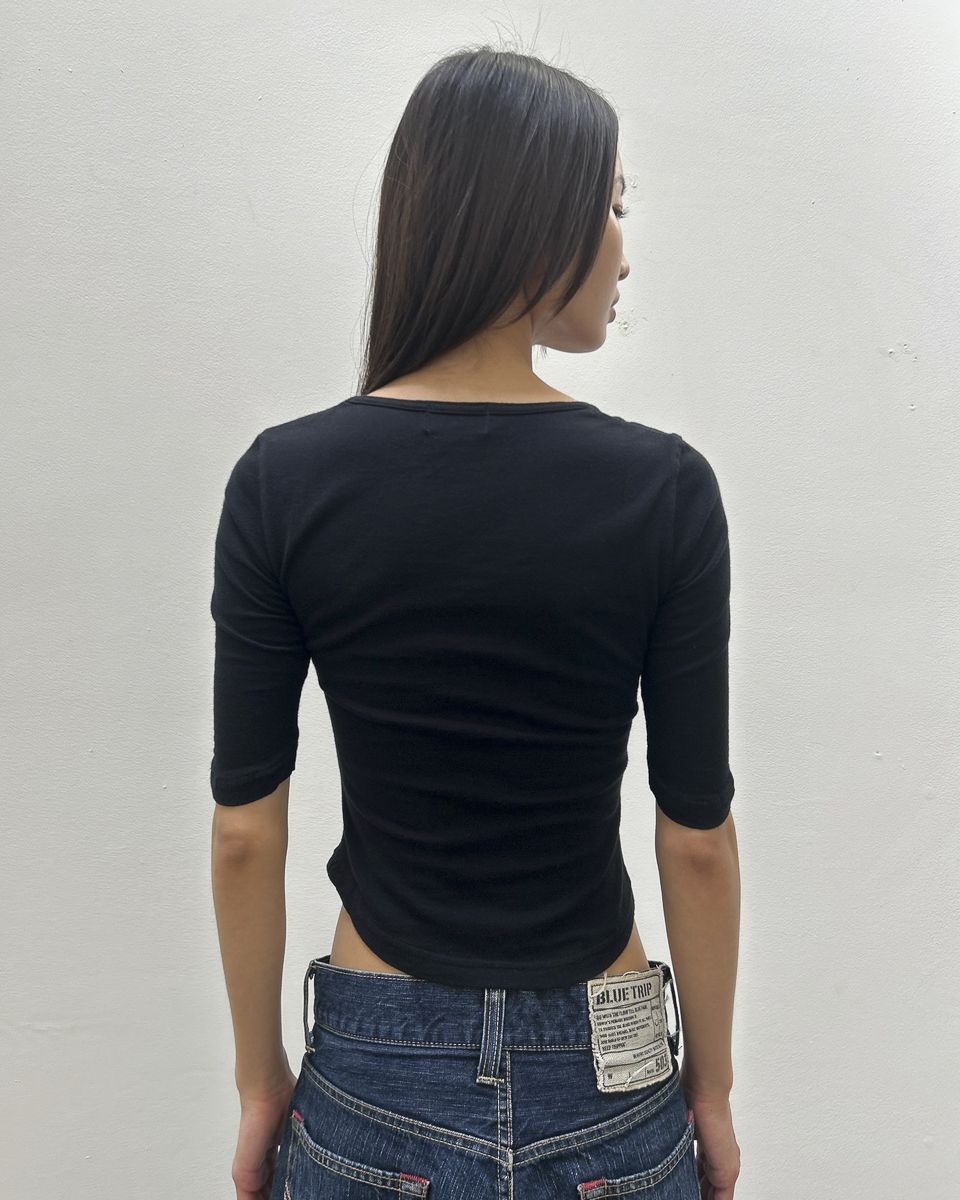 Vivienne Westwood 3/4 Sleeve Scoop Neck Top