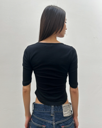Vivienne Westwood 3/4 Sleeve Scoop Neck Top