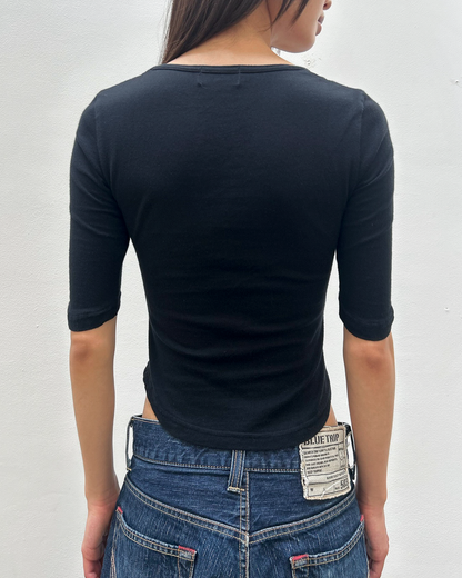 Vivienne Westwood 3/4 Sleeve Scoop Neck Top
