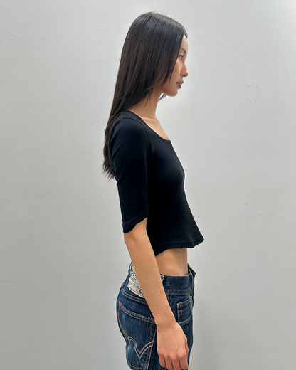 Vivienne Westwood 3/4 Sleeve Scoop Neck Top