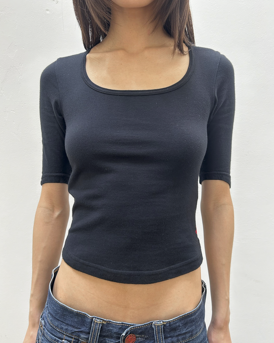 Vivienne Westwood 3/4 Sleeve Scoop Neck Top