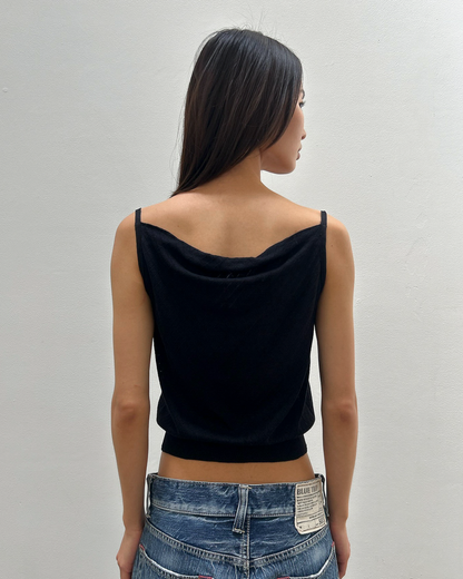 Yohji Yamamoto + Noir Pointelle Knit Top