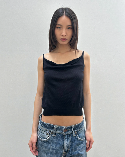 Yohji Yamamoto + Noir Pointelle Knit Top