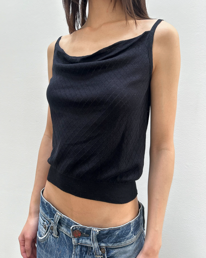 Yohji Yamamoto + Noir Pointelle Knit Top