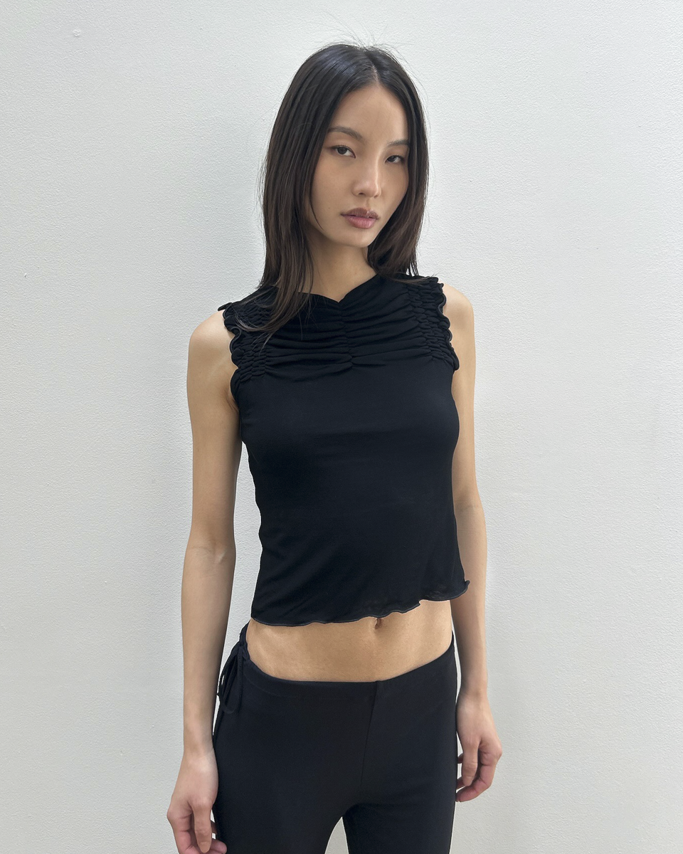 Giorgio Armani Sheer Ruched Top