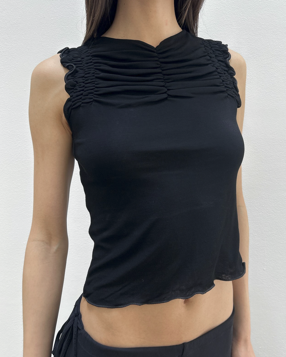 Giorgio Armani Sheer Ruched Top
