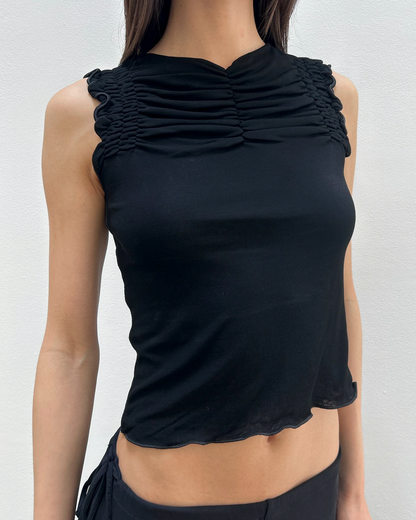 Giorgio Armani Sheer Ruched Top