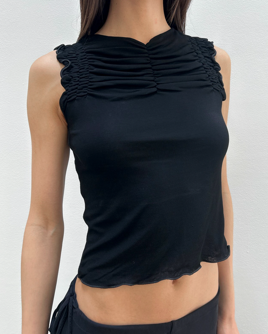 Giorgio Armani Sheer Ruched Top