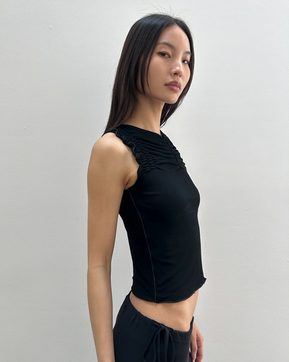 Giorgio Armani Sheer Ruched Top