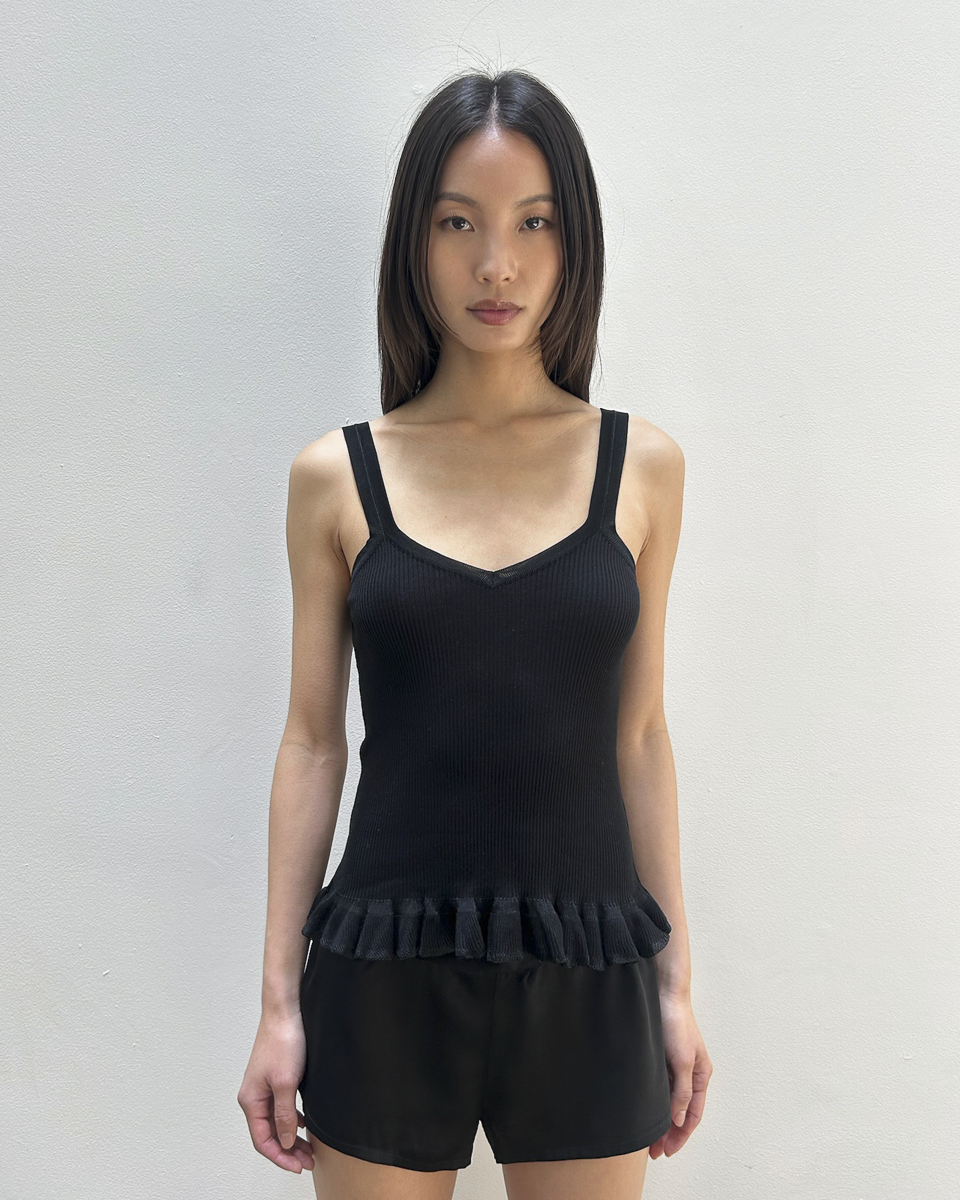 Fendi by Karl Lagerfeld Ruffle Trim Top