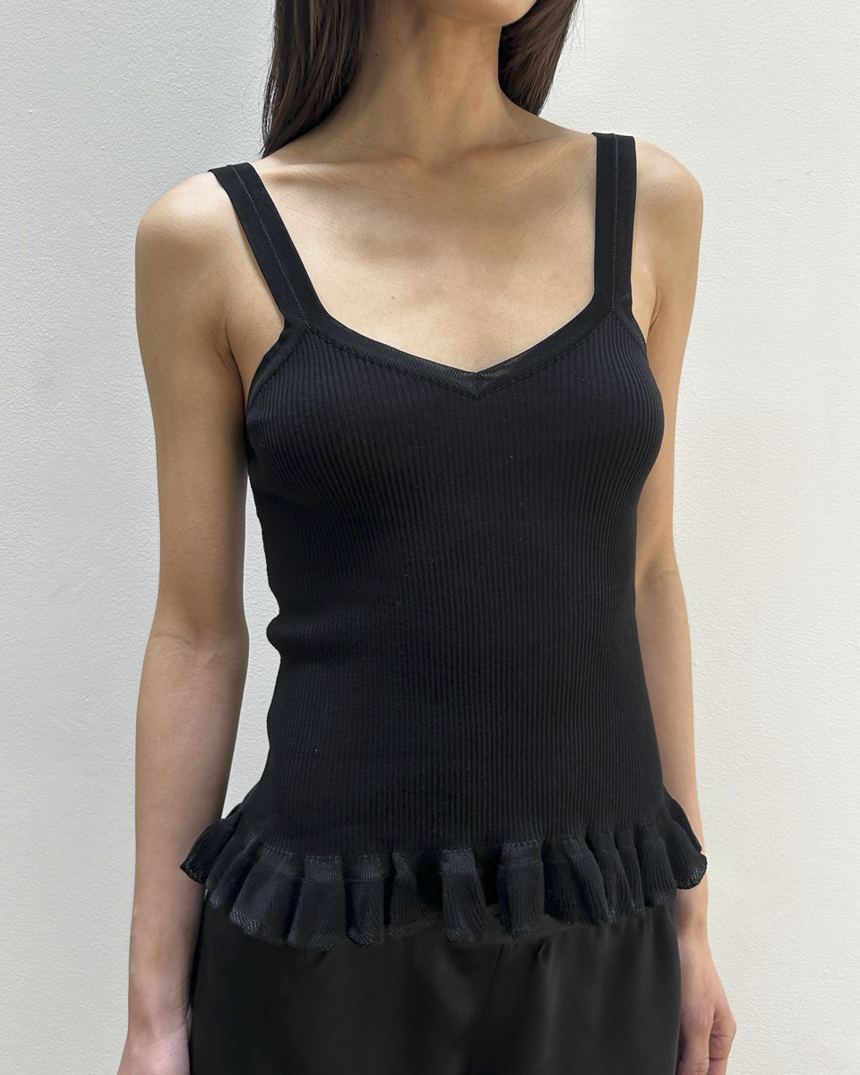 Fendi by Karl Lagerfeld Ruffle Trim Top
