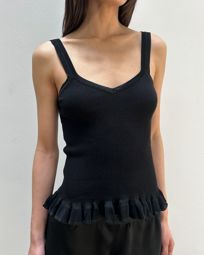 Fendi by Karl Lagerfeld Ruffle Trim Top