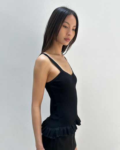 Fendi by Karl Lagerfeld Ruffle Trim Top