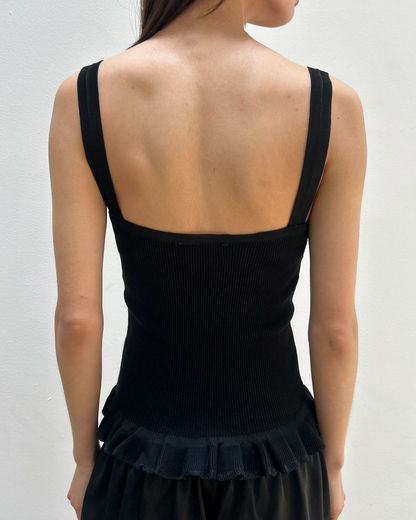 Fendi by Karl Lagerfeld Ruffle Trim Top